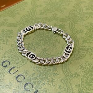 Gucci Men's Silver Chain Bracelet